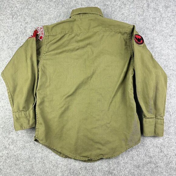 VTG BSA Boy Scouts of America Uniform Shirt Sanforized Boys 12 Regular 50s 60s* - Picture 7 of 13